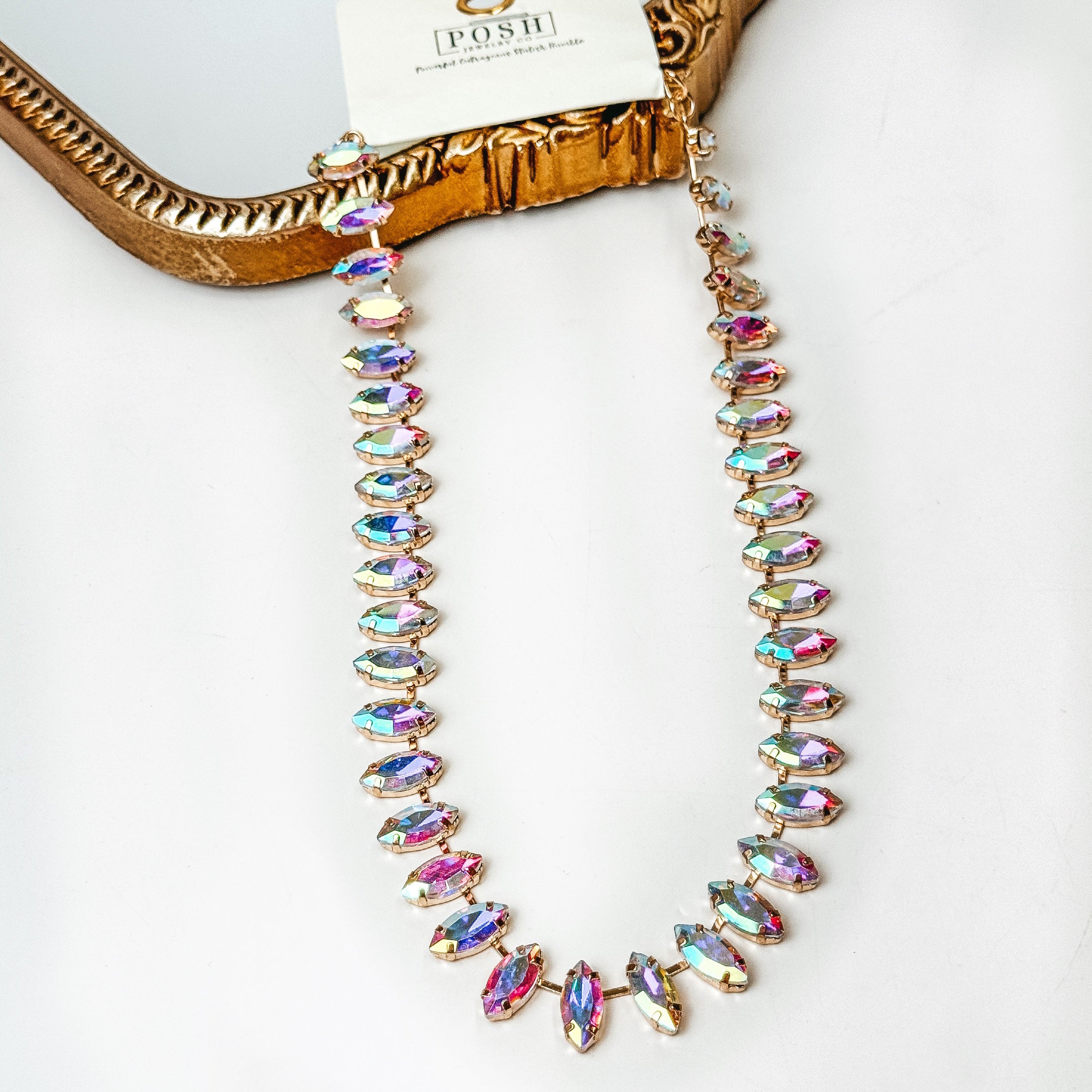 Pink Panache | Marquis AB Crystal Necklace - Giddy Up Glamour Boutique