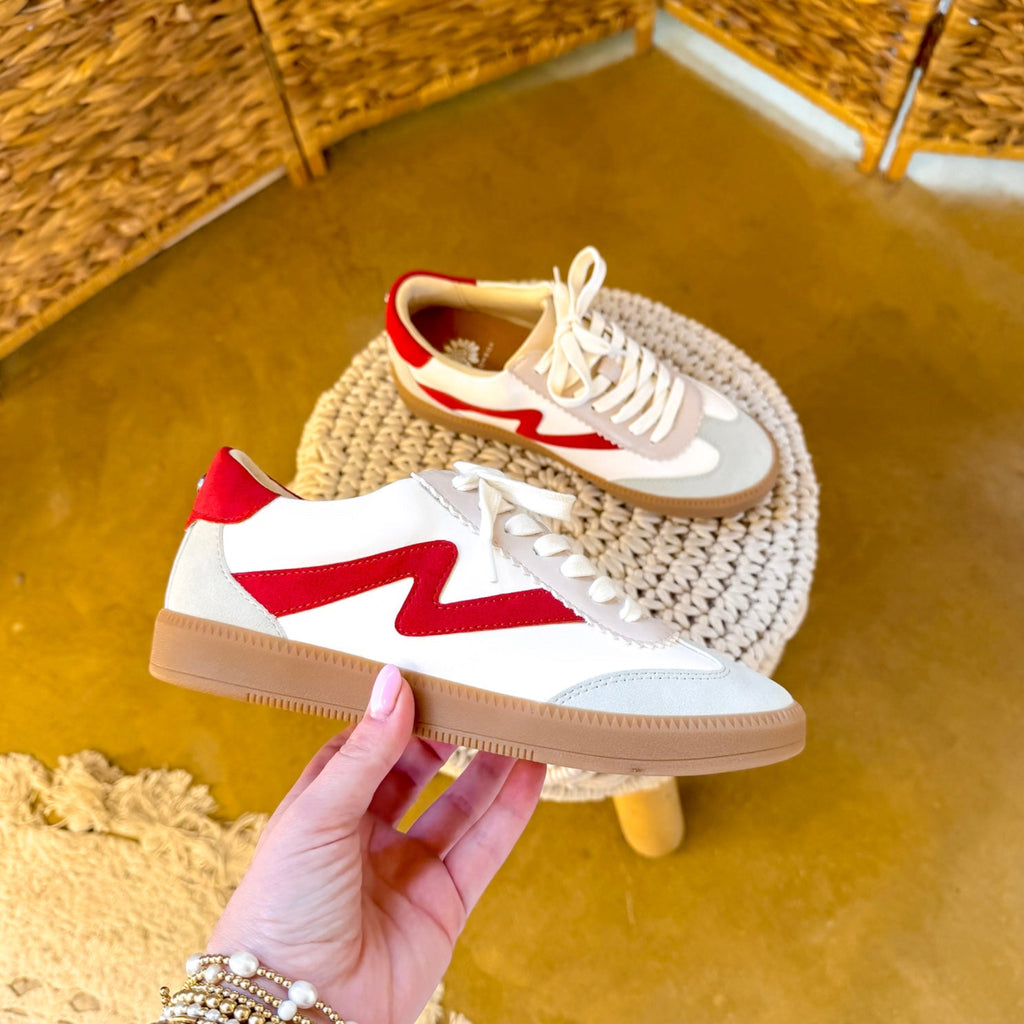 Yellow Box | Zeldie Lace-Up Sneaker in Red – Giddy Up Glamour Boutique