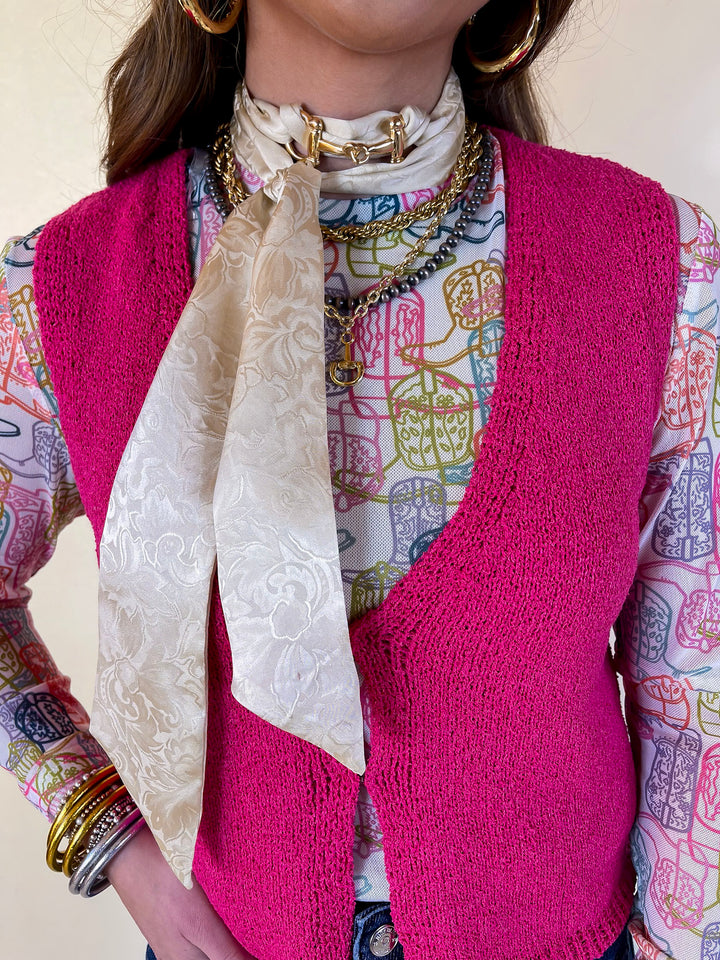 Bridle and Brass Snaffle Bit Scarf Slide Charm Accessory in Gold Tone