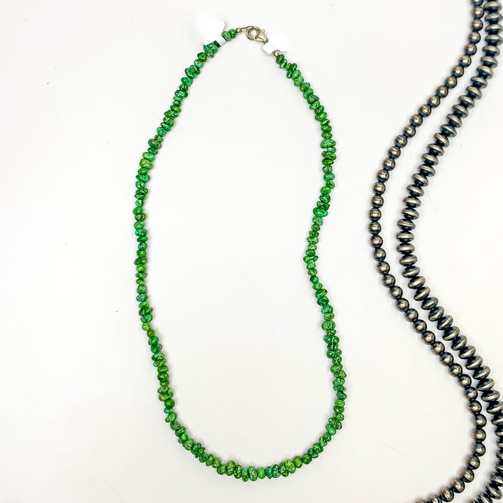 Corina Smith | Navajo Handmade Sonoran Gold Turquoise Chip Necklace - Giddy Up Glamour Boutique