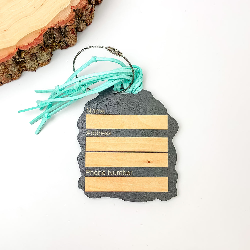 Cow Head Luggage Tag With Flower Crown in Multicolor - Giddy Up Glamour Boutique