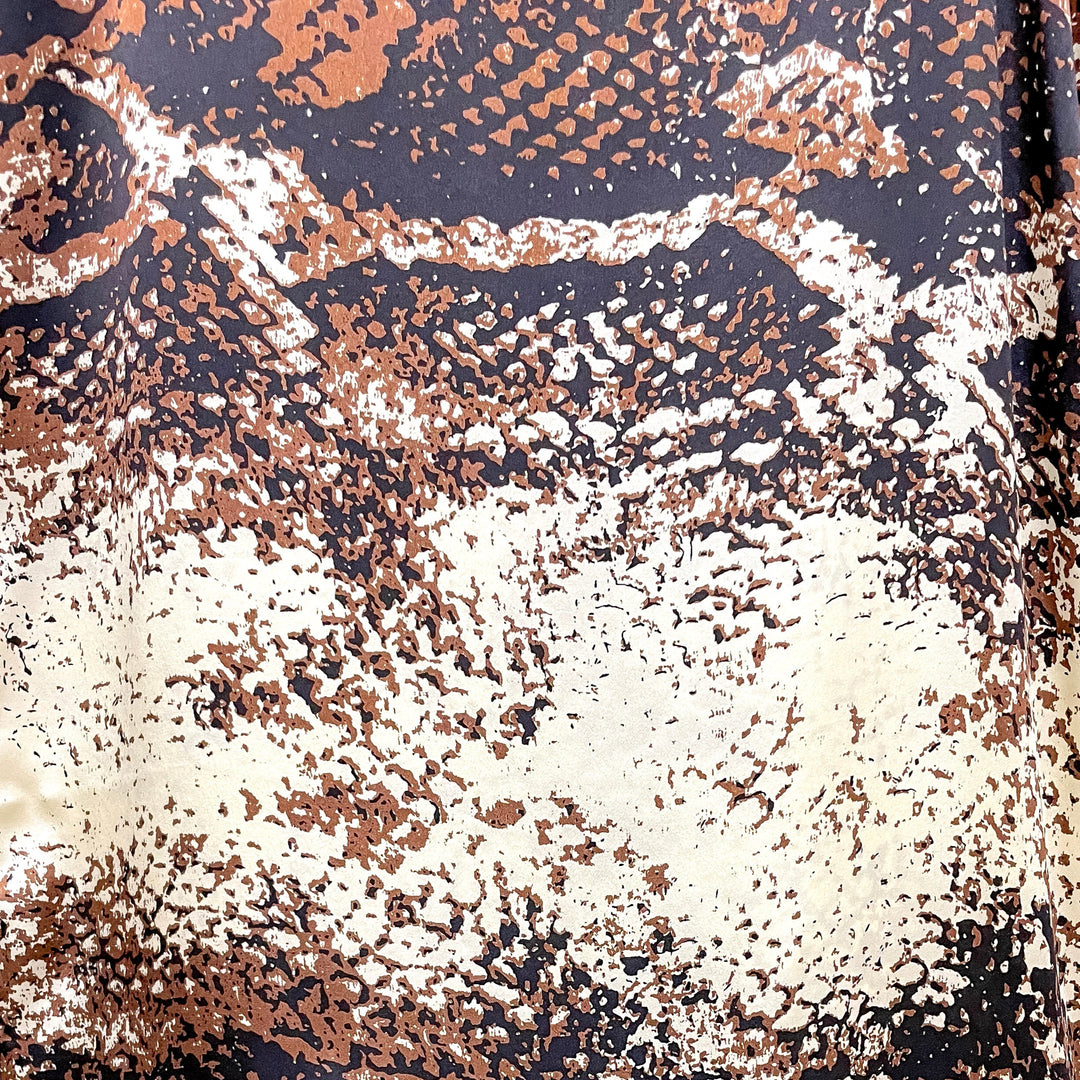 Wyoming Traders | Cobra Charmeuse Silk Wild Rag in Brown