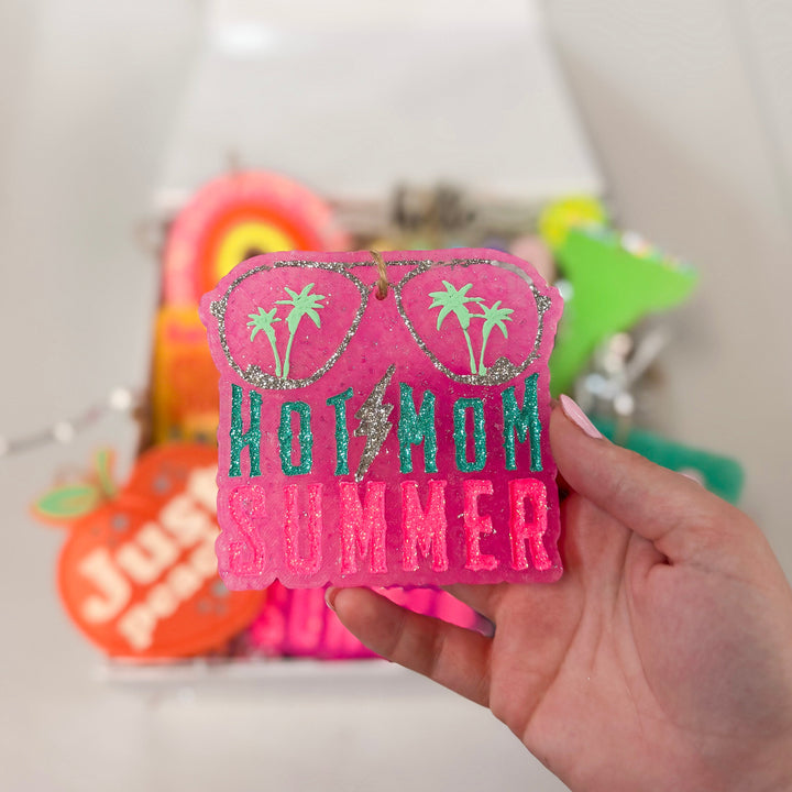 Hot Mom Summer Car Freshie in Tiki Beach