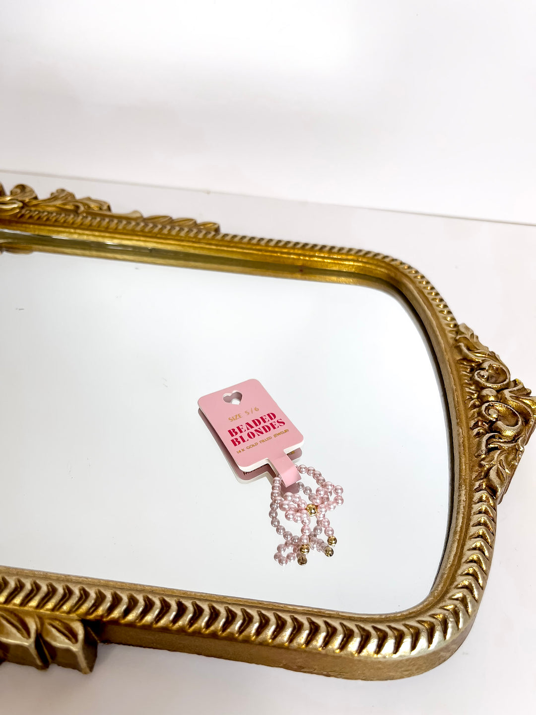 Beaded Blondes | Pink Pearl Bow Ring