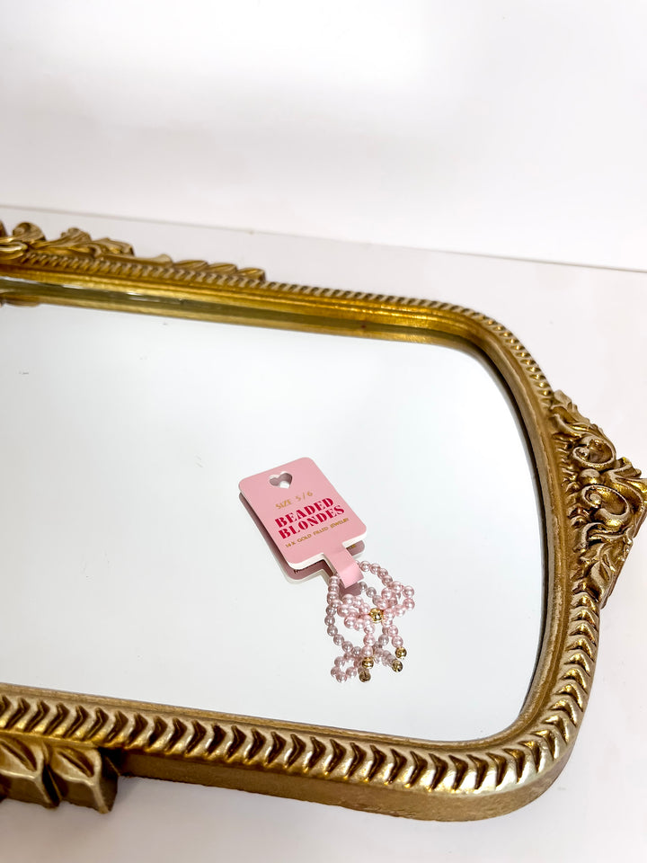 Beaded Blondes | Pink Pearl Bow Ring