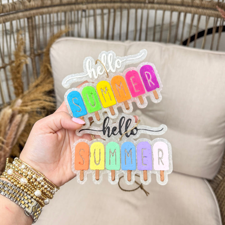 Hello Summer Popsicle Car Freshie in Various Color Options