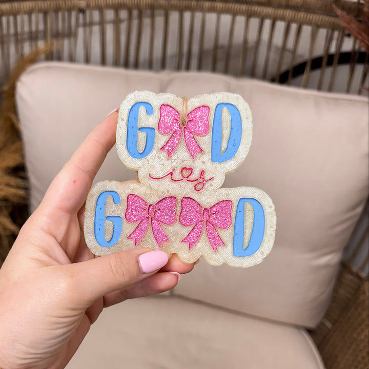 God is Good Pink Bow Car Freshie in Various Scents