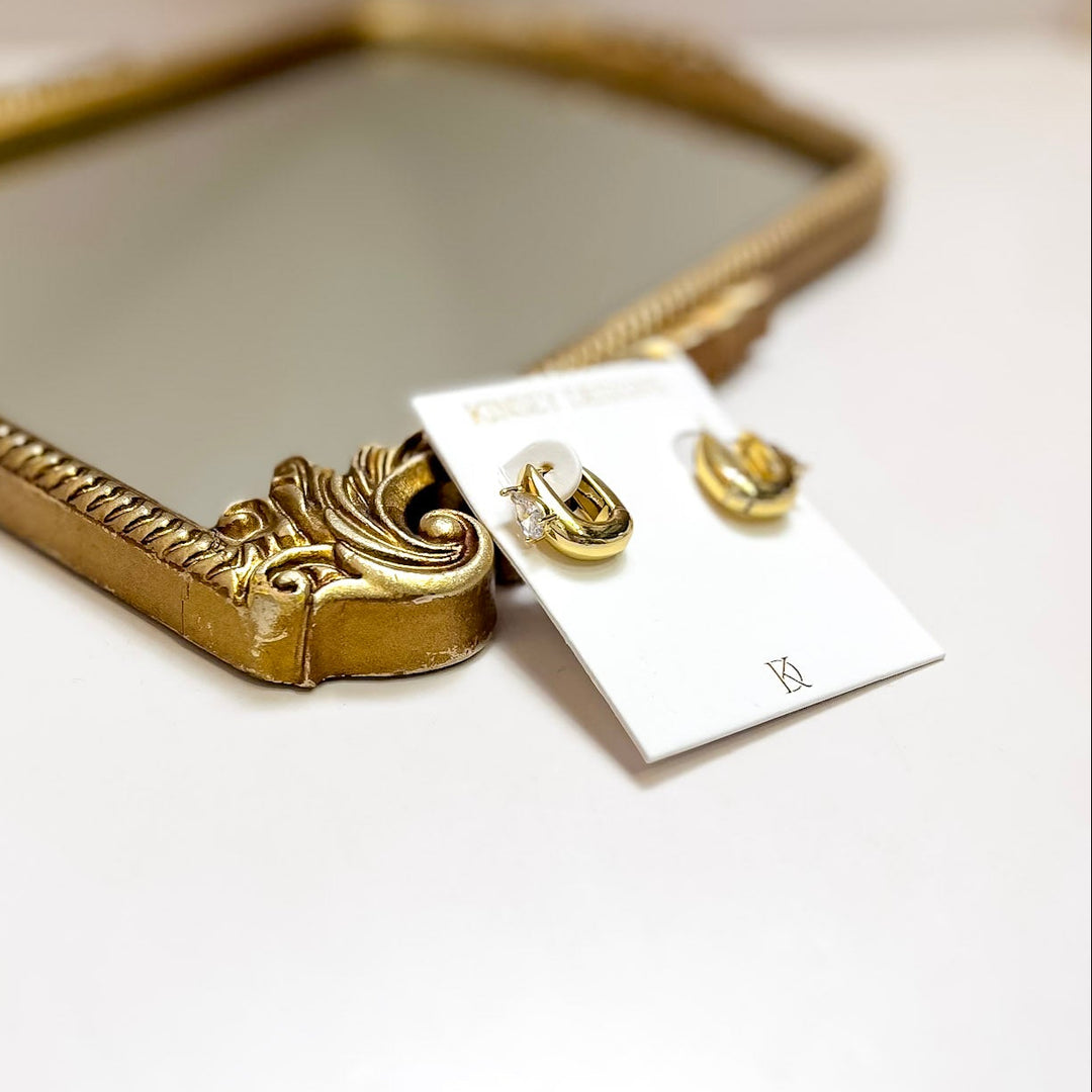 Kinsey Designs | Merrick Huggie Hoop in Gold