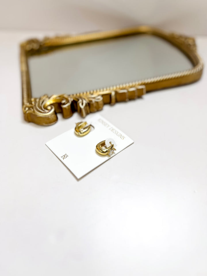 Kinsey Designs | Merrick Huggie Hoop in Gold