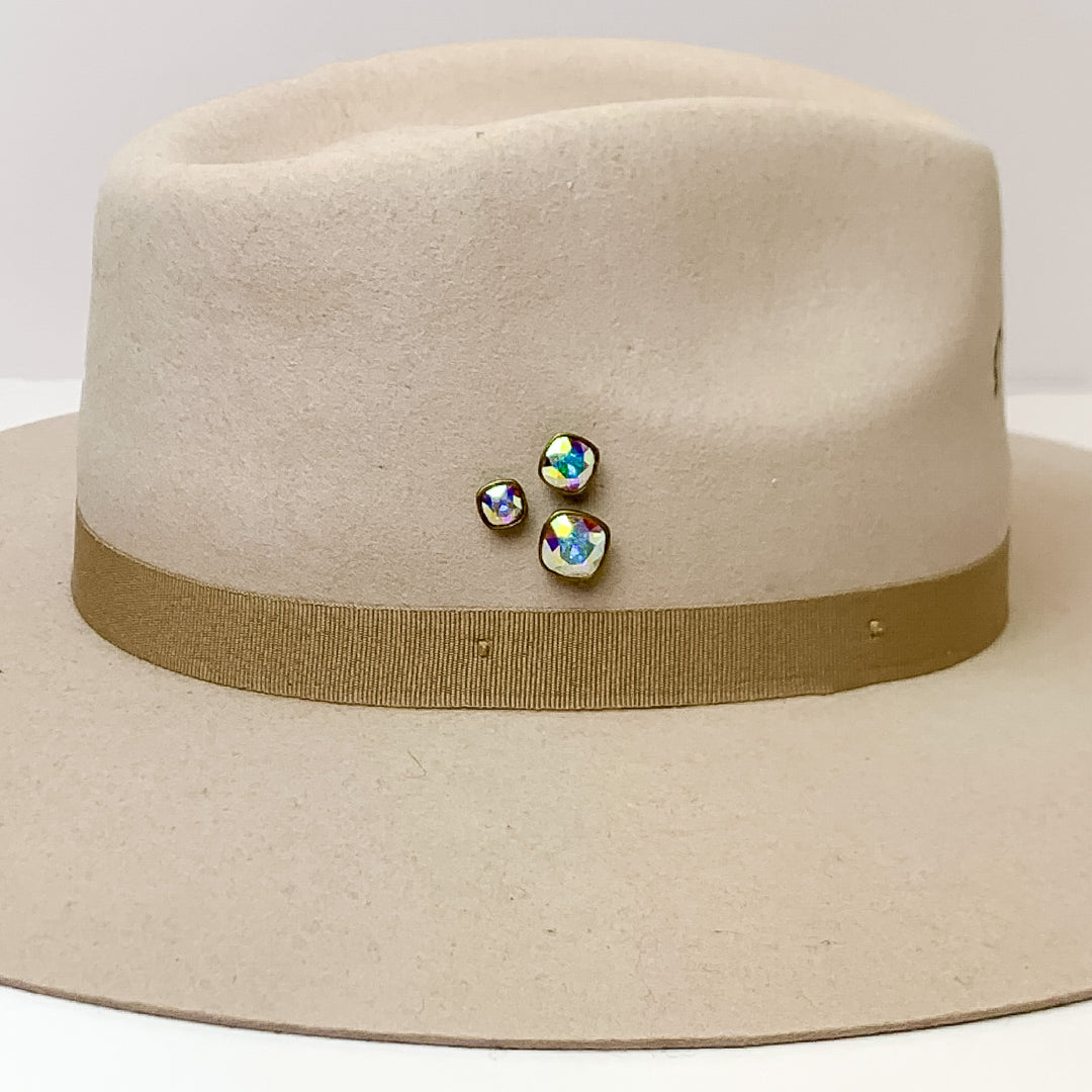 Pink Panache | Set of Three | Bronze Tone 8mm, 10mm, and 12mm Hat Pins with AB Cushion Cut Crystal - Giddy Up Glamour Boutique