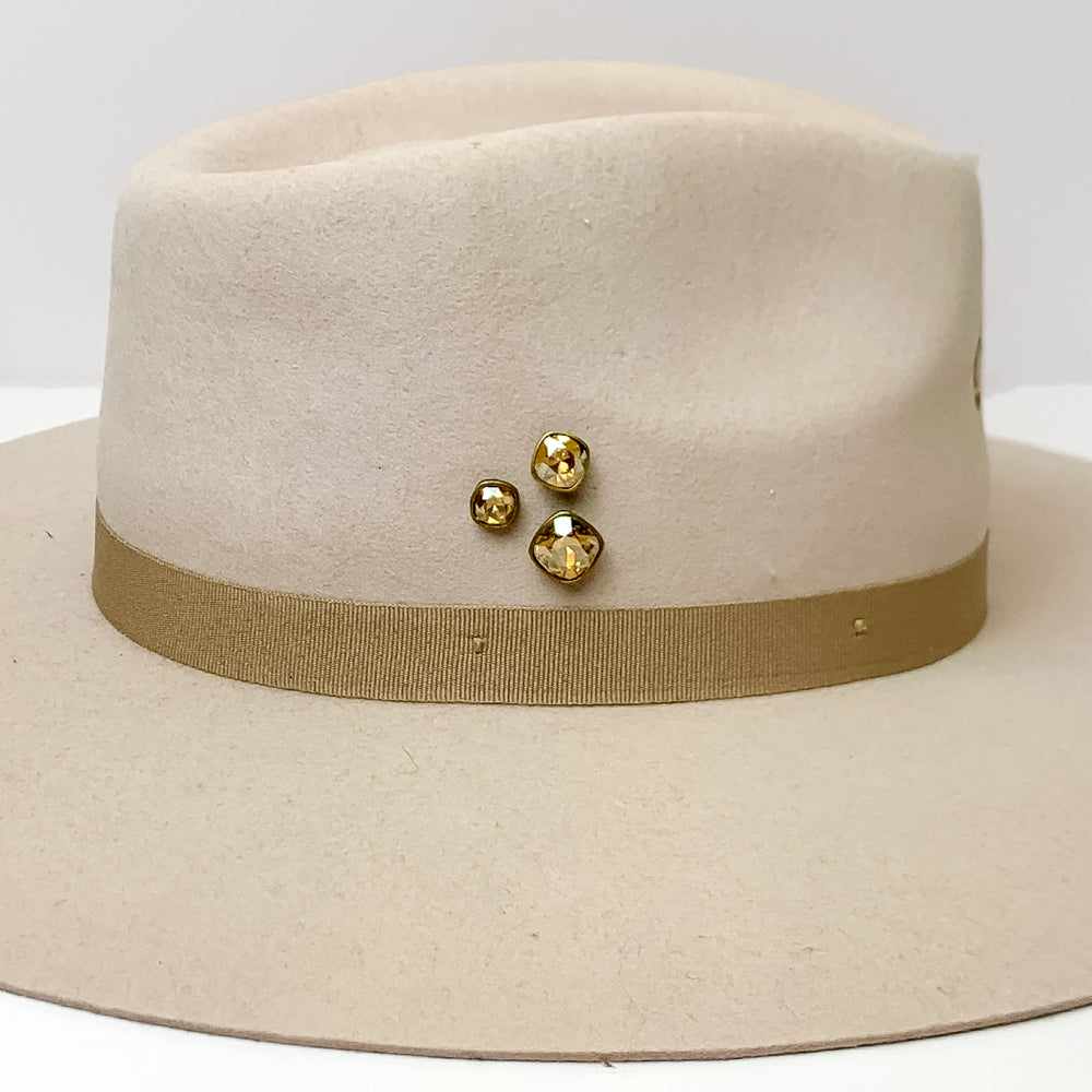 Pink Panache | Set of Three | Bronze Tone 8mm, 10mm, and 12mm Hat Pins with Golden Shadow Cushion Cut Crystal - Giddy Up Glamour Boutique