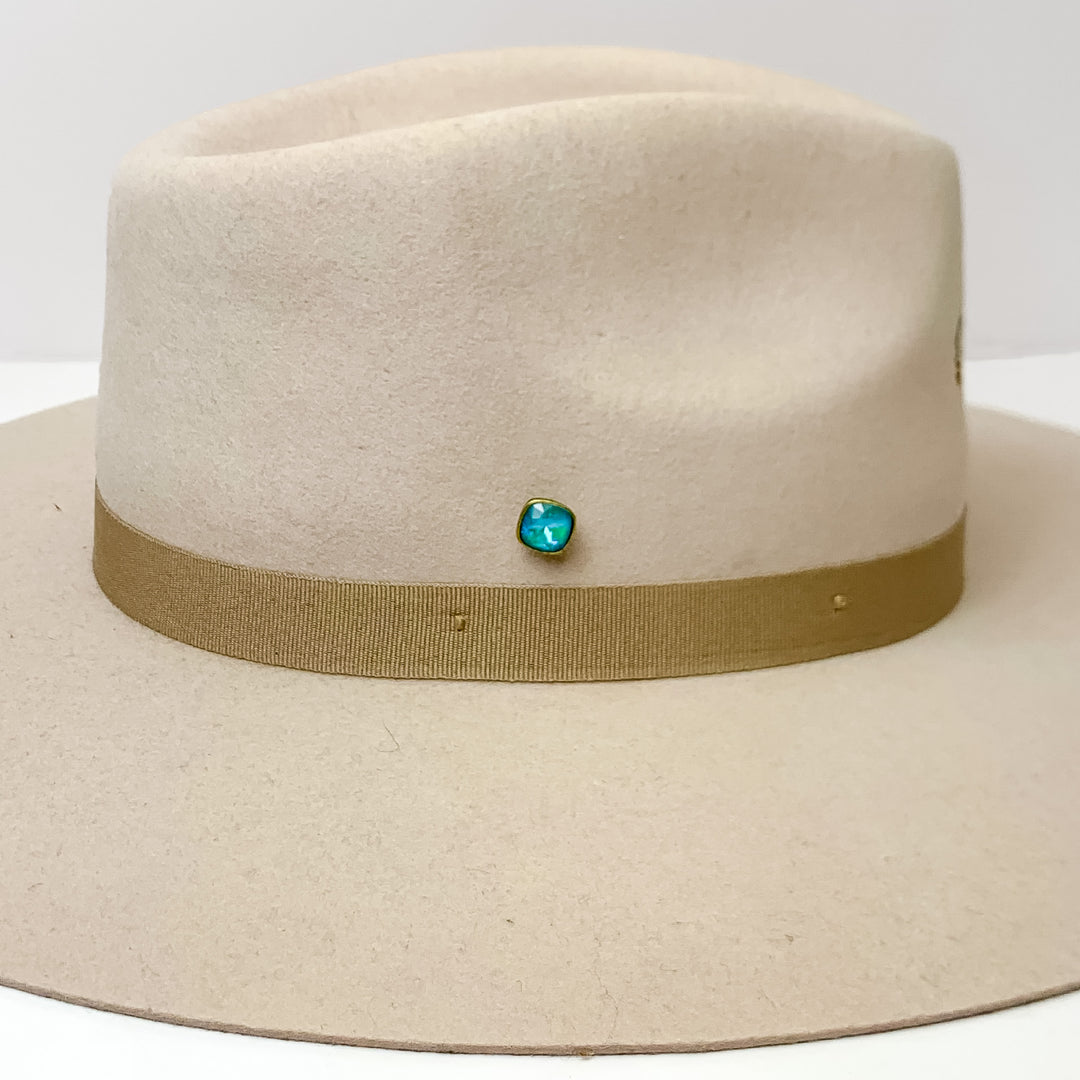 Pink Panache | Bronze Tone 10mm Hat Pin with Laguna Delight Cushion Cut Crystal - Giddy Up Glamour Boutique