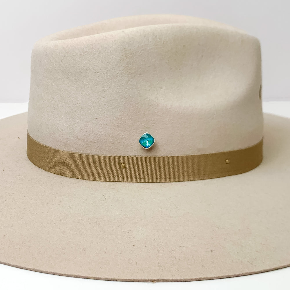 Pink Panache | Silver Tone 10mm Hat Pin with Laguna Delight Cushion Cut Crystal - Giddy Up Glamour Boutique