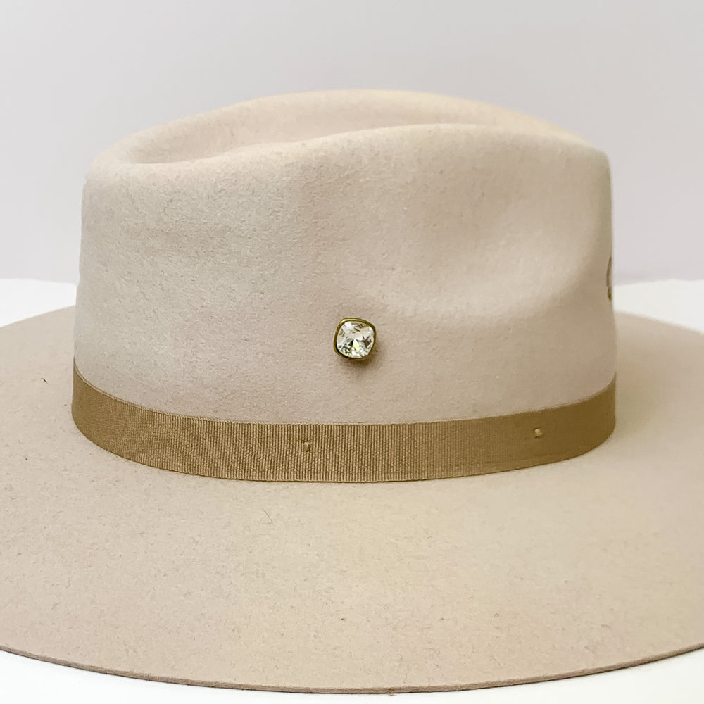 Pink Panache | Bronze Tone 12mm Hat Pin with Clear Cushion Cut Crystal - Giddy Up Glamour Boutique