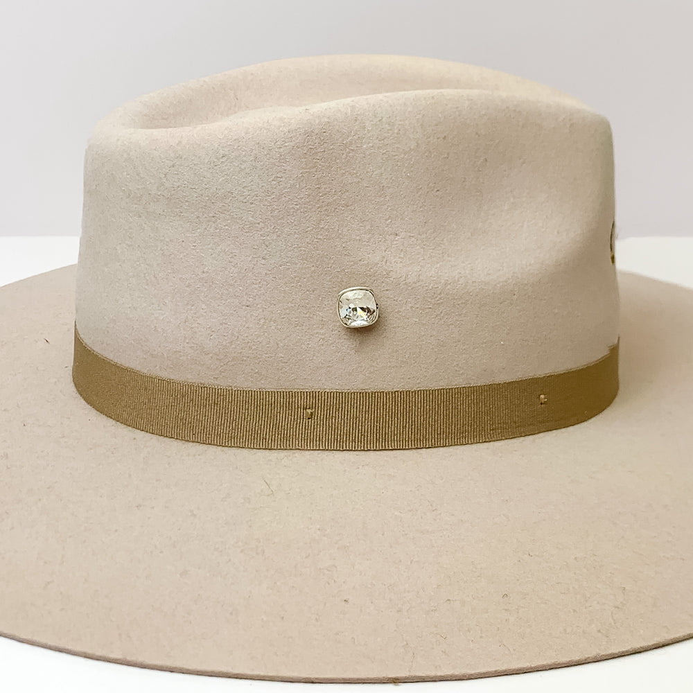 Pink Panache | Silver Tone 12mm Hat Pin with Clear Cushion Cut Crystal - Giddy Up Glamour Boutique