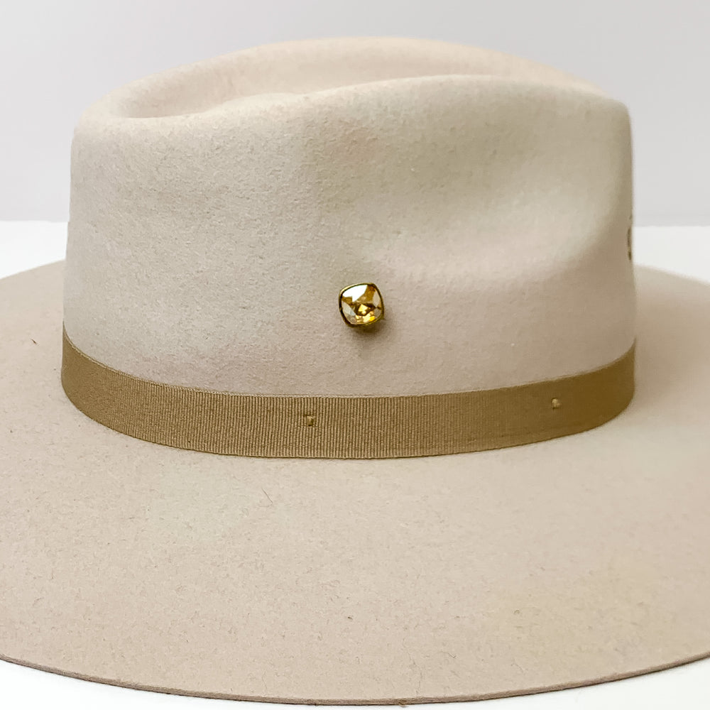 Pink Panache | Bronze Tone 12mm Hat Pin with Golden Shadow Cushion Cut Crystal - Giddy Up Glamour Boutique