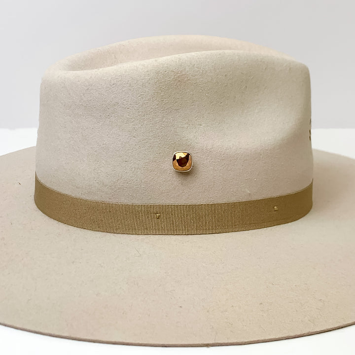 Pink Panache | Silver Tone 12mm Hat Pin with Rose Gold Cushion Cut Crystal - Giddy Up Glamour Boutique