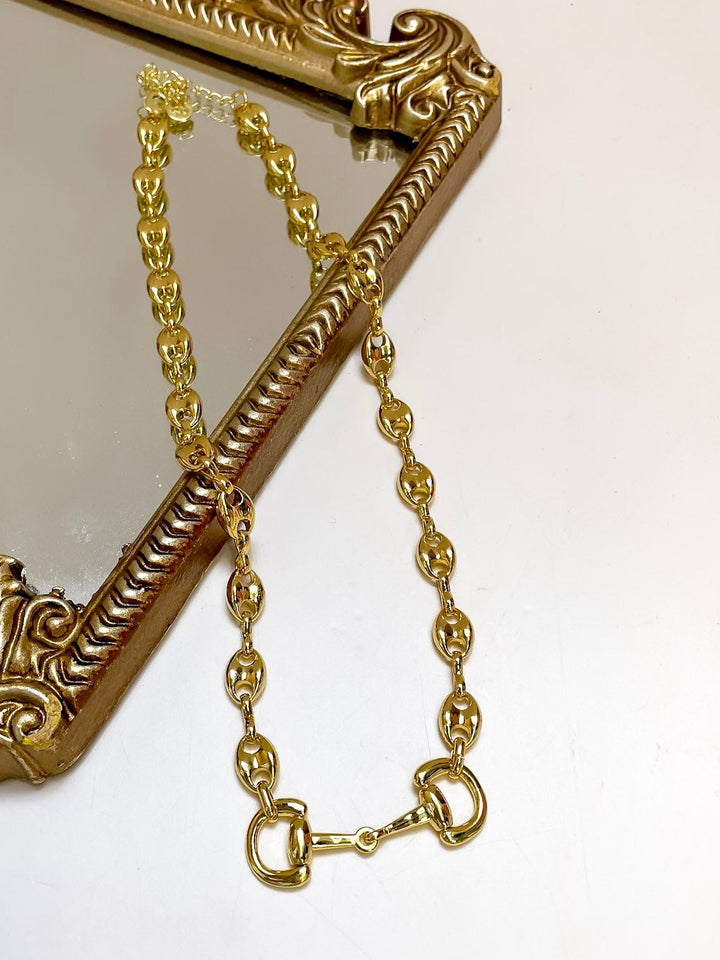 Treasure Jewels | Saddle Luxe Horse Bit Pendant Necklace in Gold