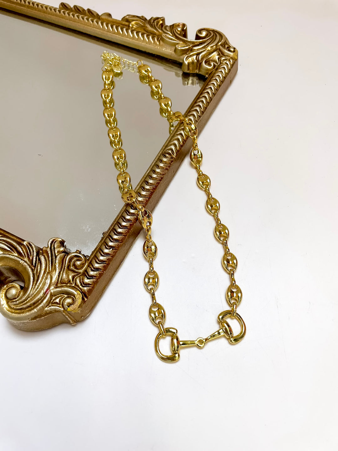 Treasure Jewels | Saddle Luxe Horse Bit Pendant Necklace in Gold