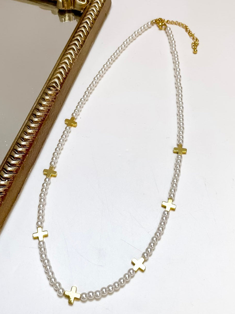 Treasure Jewels | Pearls of Grace Beaded Necklace in Pearl and Gold