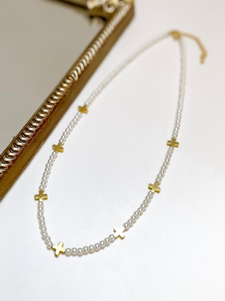 Treasure Jewels | Pearls of Grace Beaded Necklace in Pearl and Gold
