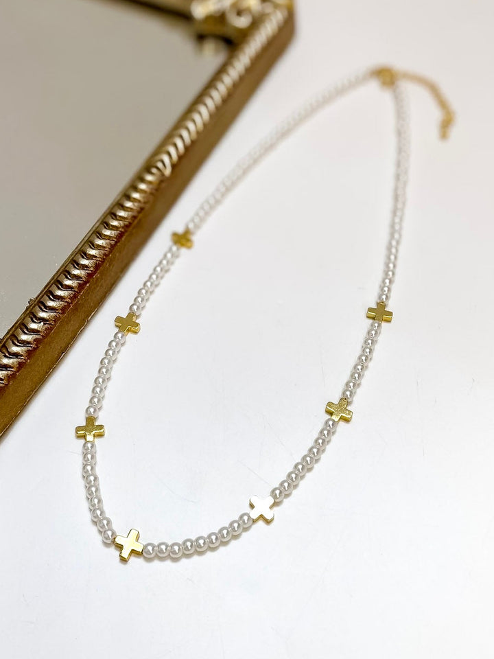 Treasure Jewels | Pearls of Grace Beaded Necklace in Pearl and Gold