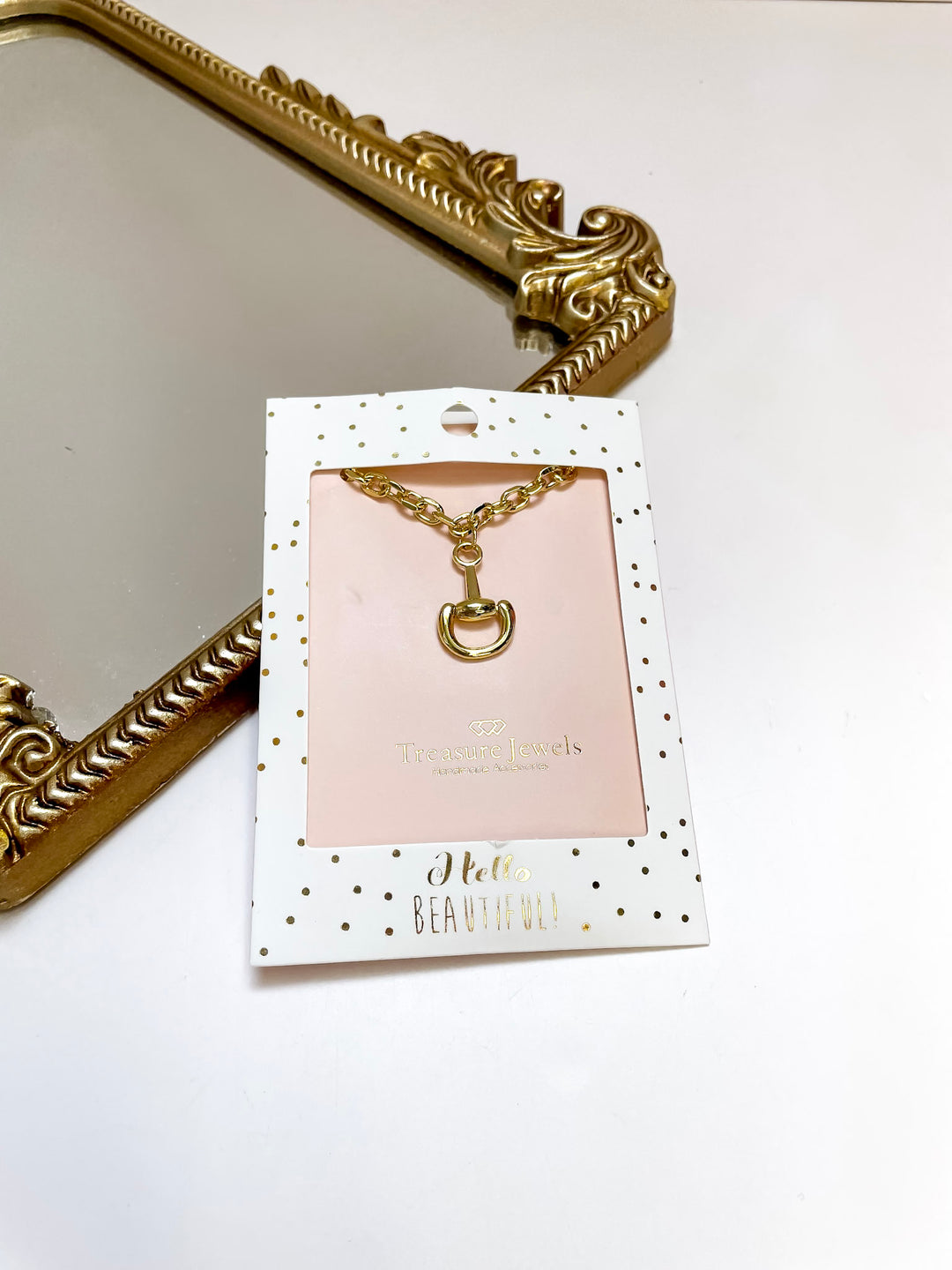 Treasure Jewels | Stable Chic Horse Bit Pendant Necklace in Gold