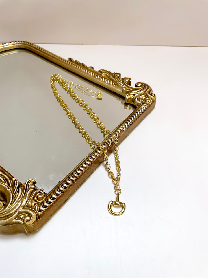 Treasure Jewels | Stable Chic Horse Bit Pendant Necklace in Gold
