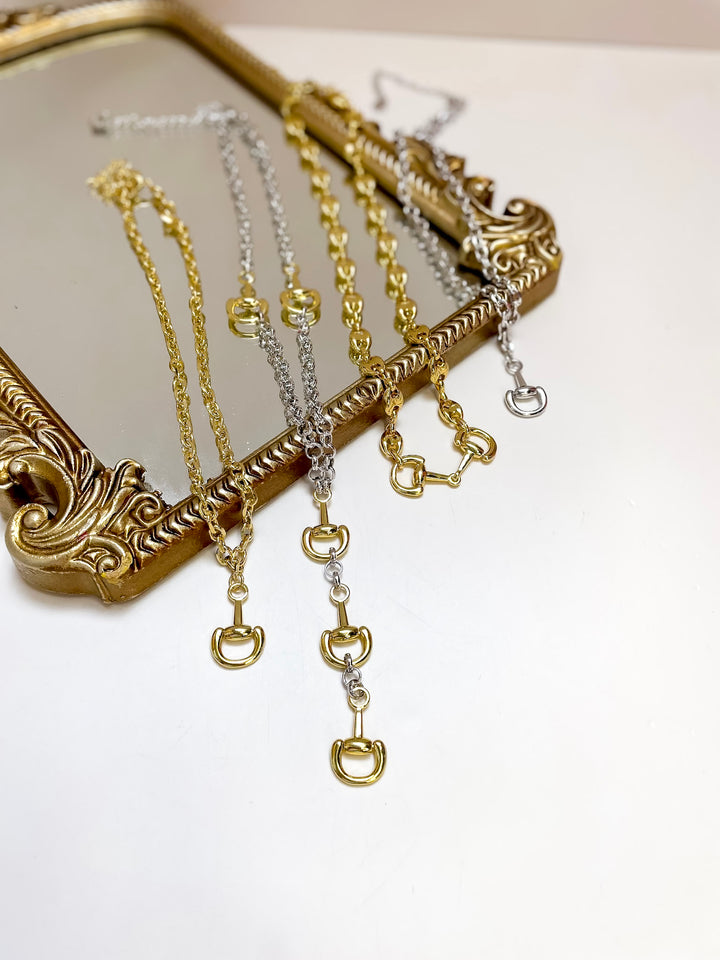 Treasure Jewels | Stable Chic Horse Bit Pendant Necklace in Gold