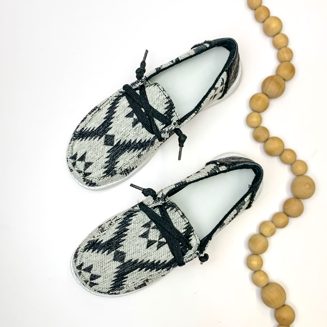 Very G | Have To Run Leather Heel Slip On Loafers with Laces in Black - Giddy Up Glamour Boutique