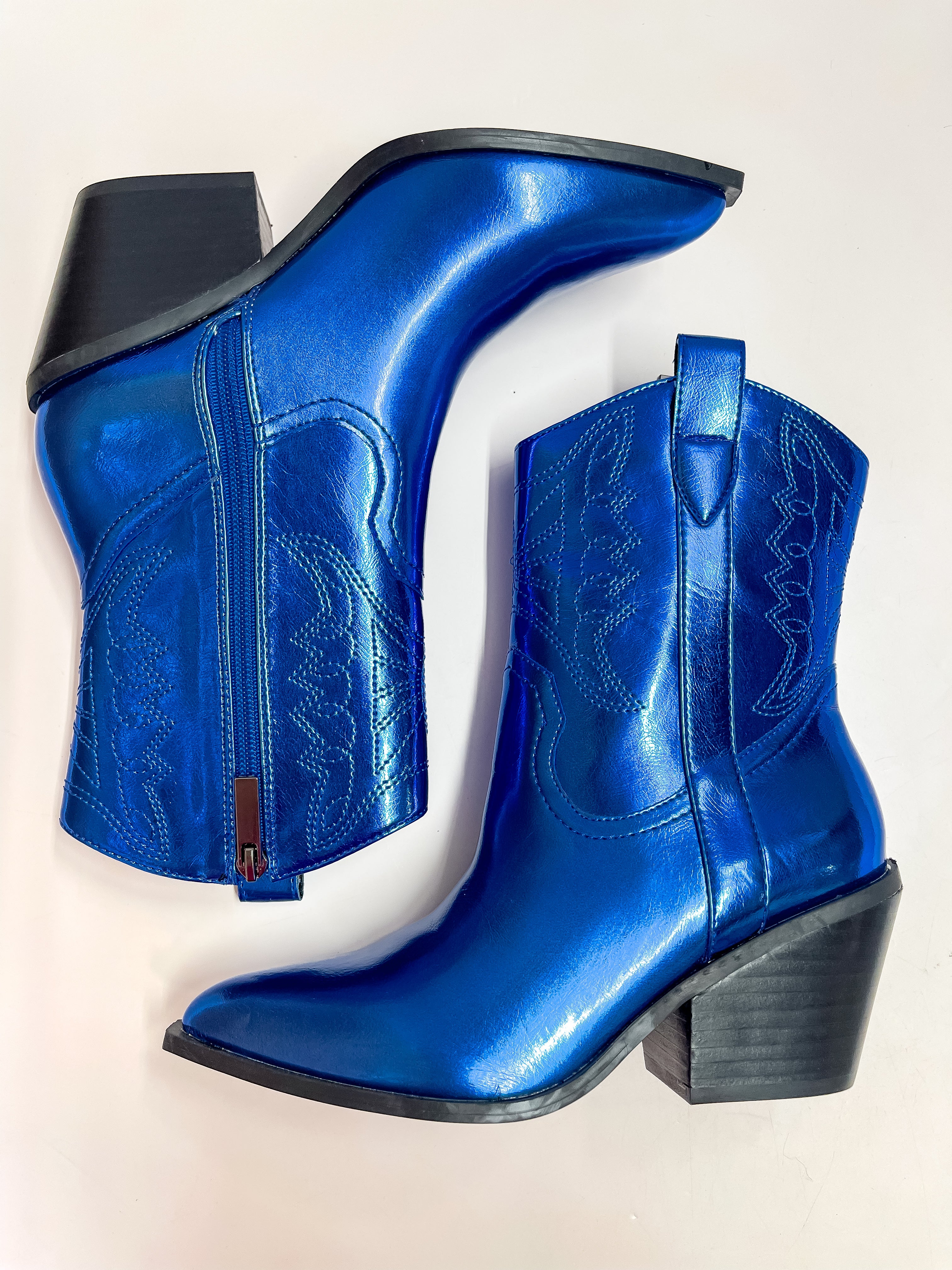 Corky's | Rowdy Western Stitch Boots in Electric Blue - Giddy Up Glamour Boutique