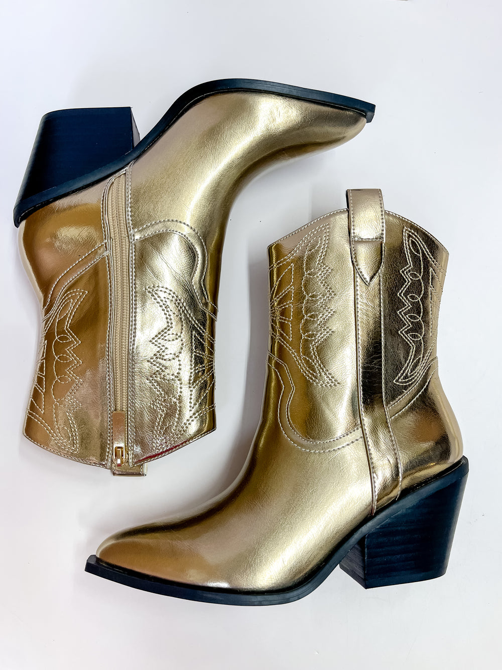 Corky's | Rowdy Western Stitch Boots in Gold - Giddy Up Glamour Boutique