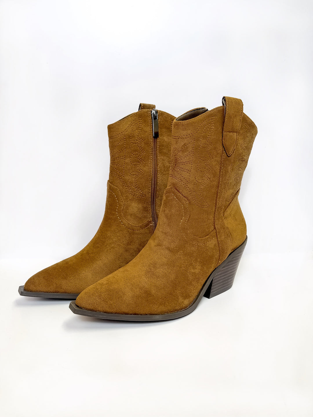 Corky's | Rowdy Western Stitch Boots in Tobacco Suede - Giddy Up Glamour Boutique