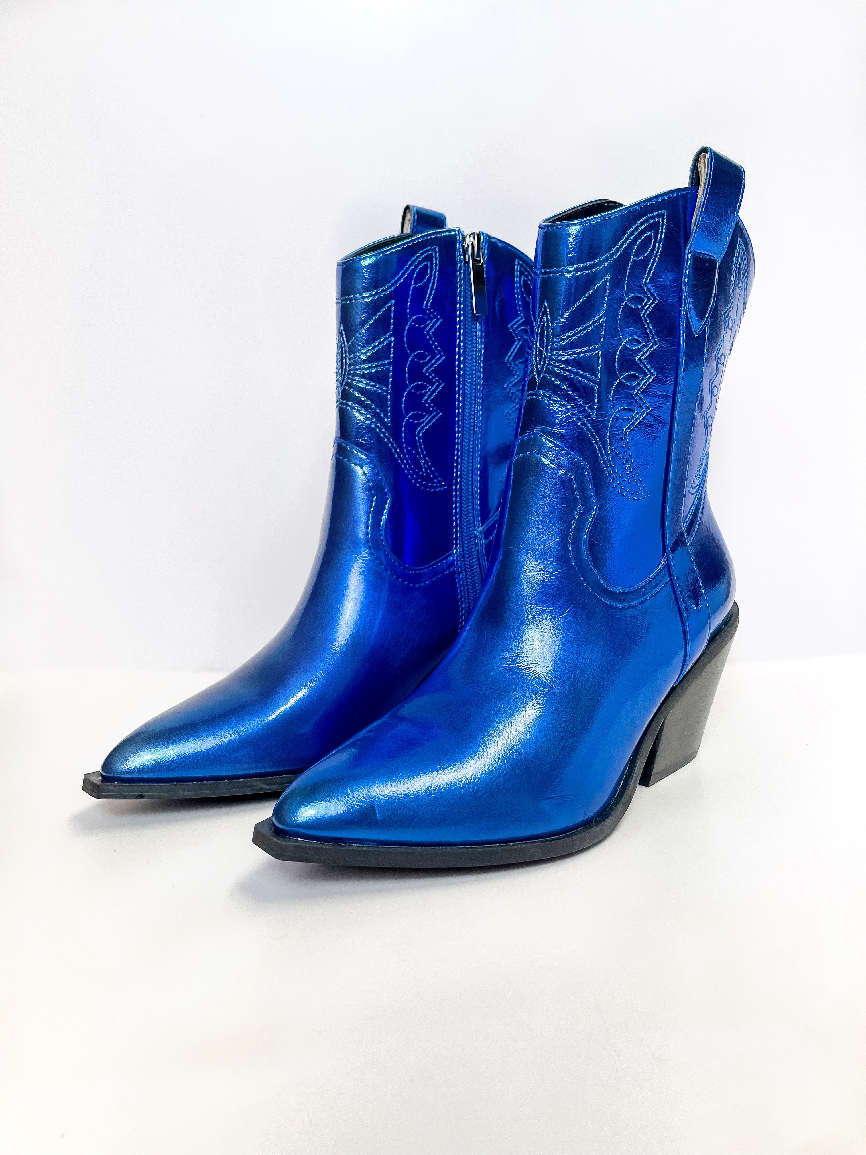 Corky's | Rowdy Western Stitch Boots in Electric Blue - Giddy Up Glamour Boutique