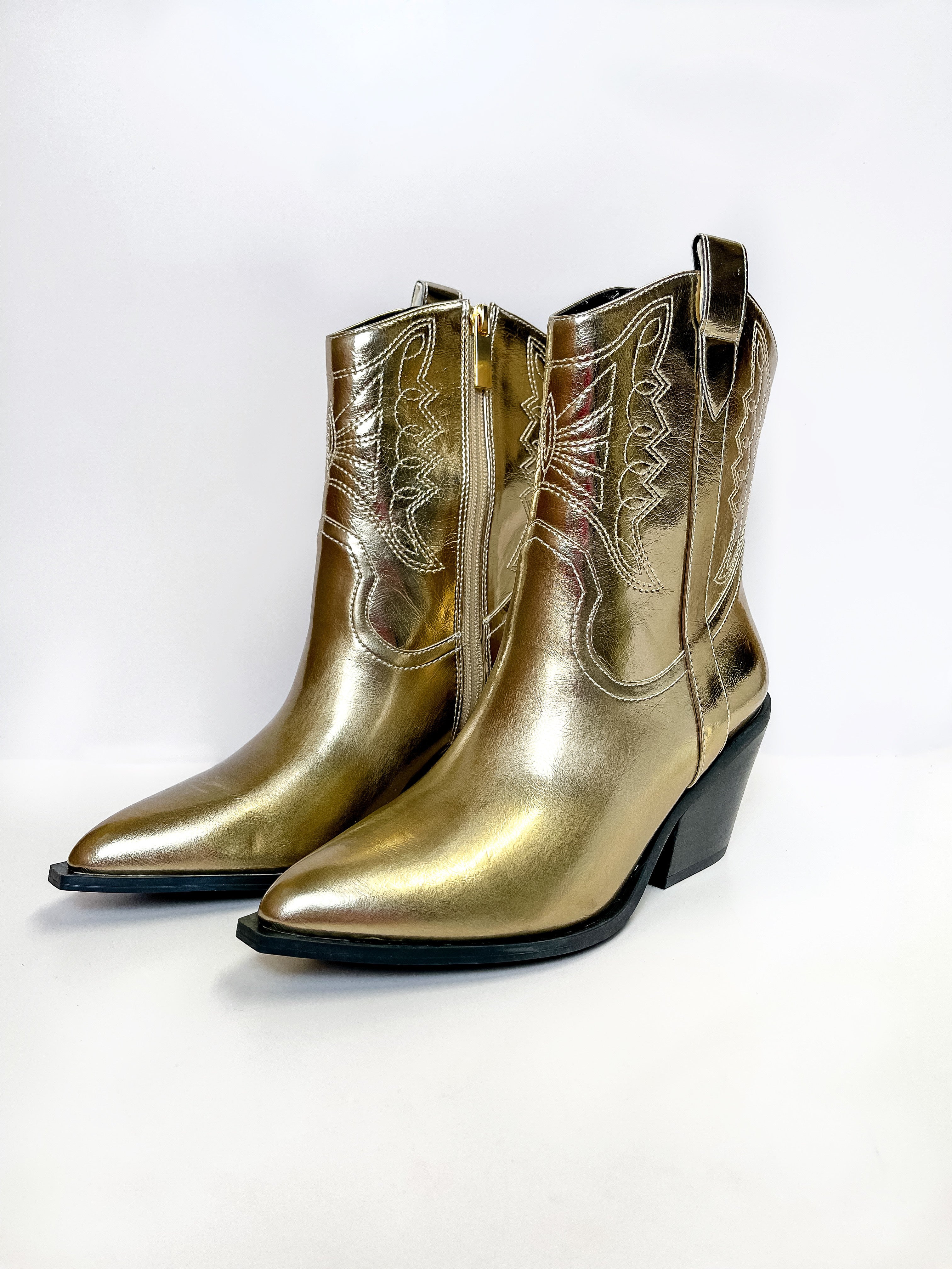 Corky's | Rowdy Western Stitch Boots in Gold - Giddy Up Glamour Boutique