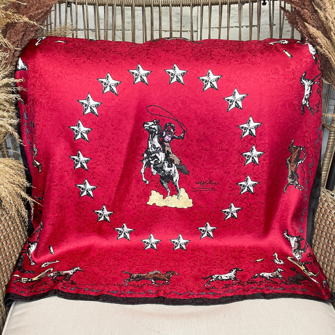 Wyoming Traders | LTD Edition | Mustang Silk Wild Rag in Red