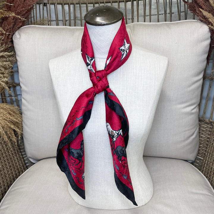 Wyoming Traders | LTD Edition | Mustang Silk Wild Rag in Red