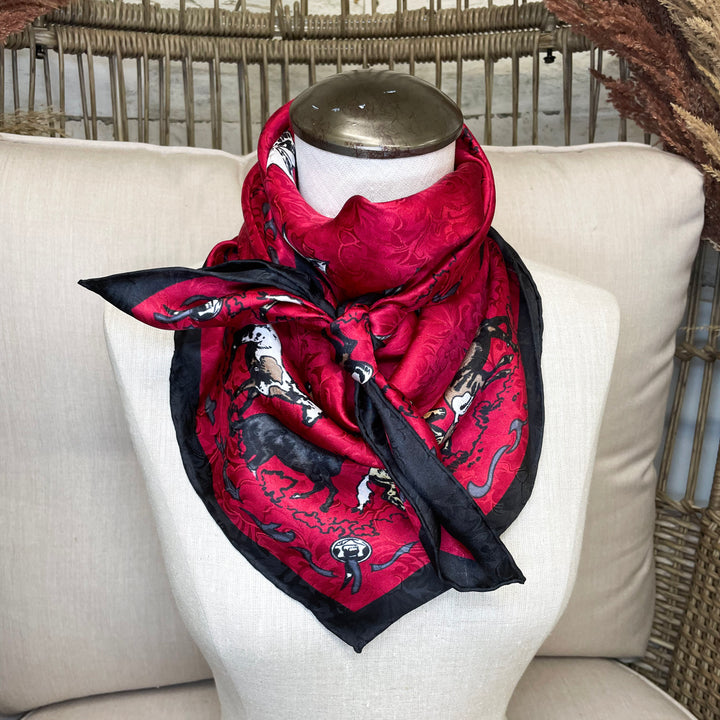 Wyoming Traders | LTD Edition | Mustang Silk Wild Rag in Red