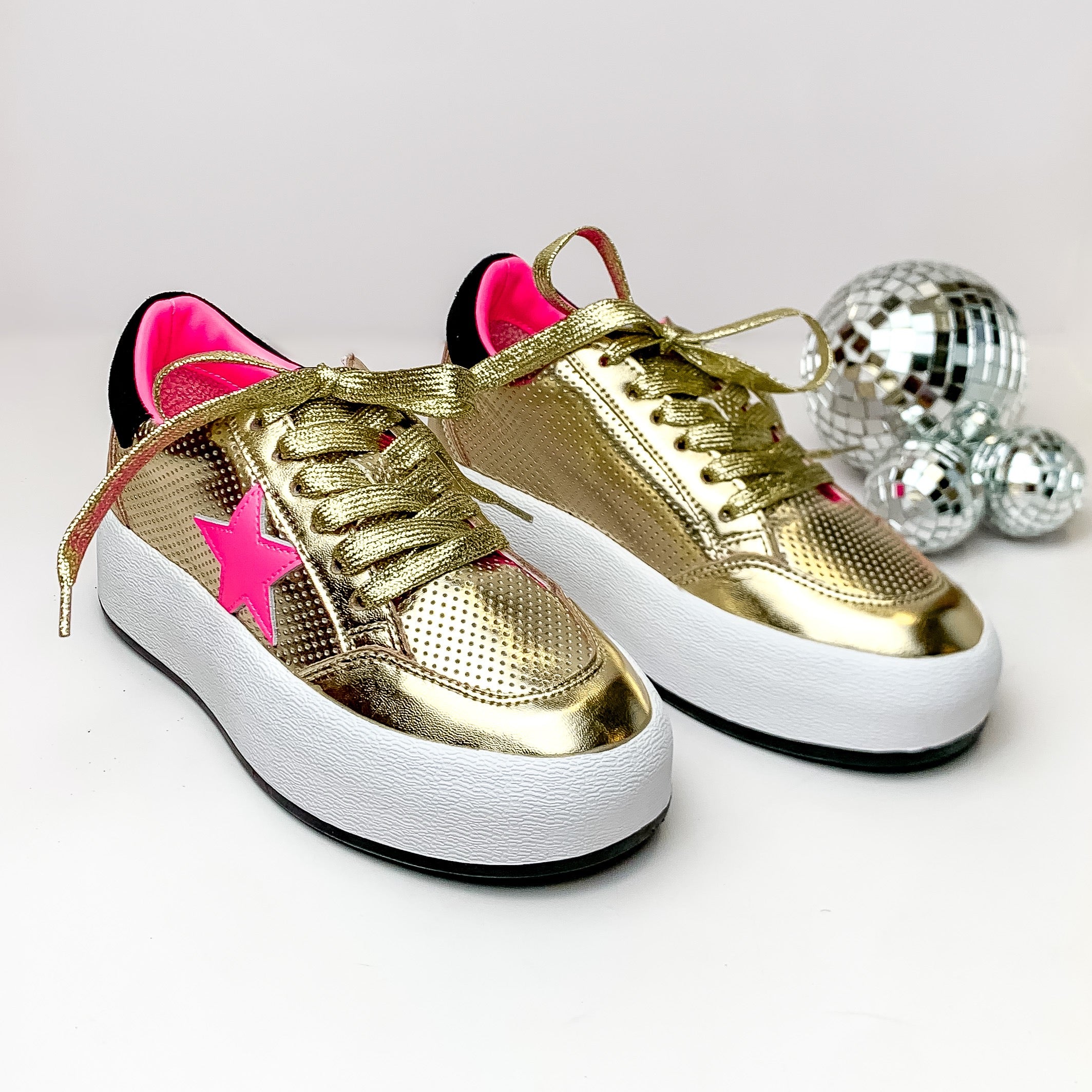 Vintage Havana | Balance Sneakers in Washed Gold - Giddy Up Glamour Boutique
