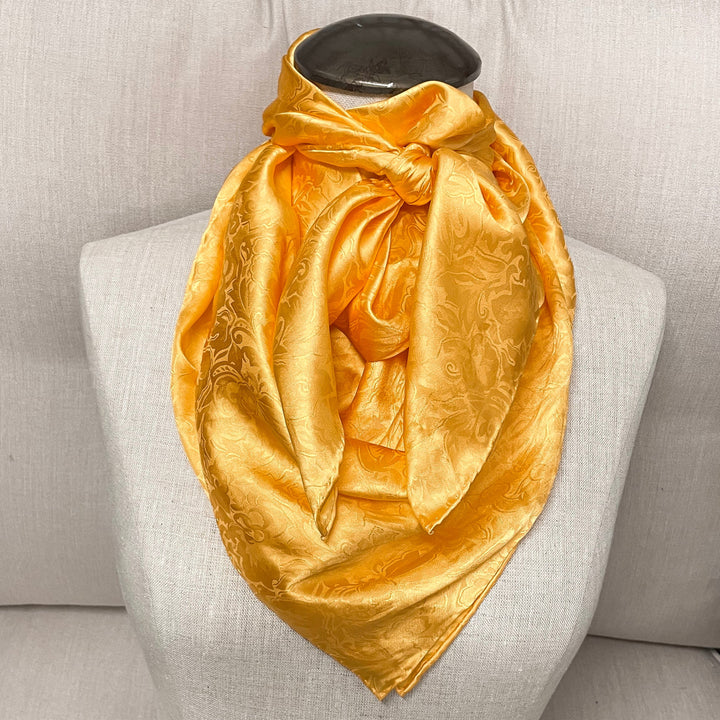 Jacquard Silk Wild Rag in Yellow