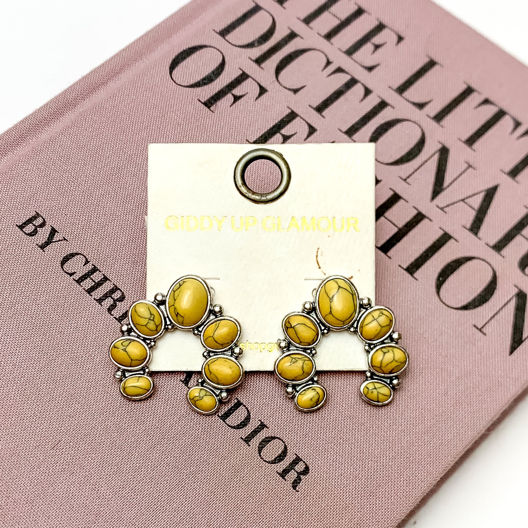 Cow Town Earrings in Yellow - Giddy Up Glamour Boutique