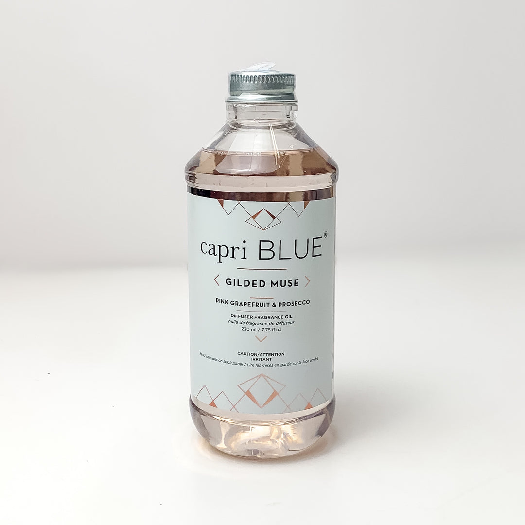 Capri Blue | Rose Gold Gilded Fragranced Reed Diffuser | Pink Grapefruit & Prosecco - Giddy Up Glamour Boutique