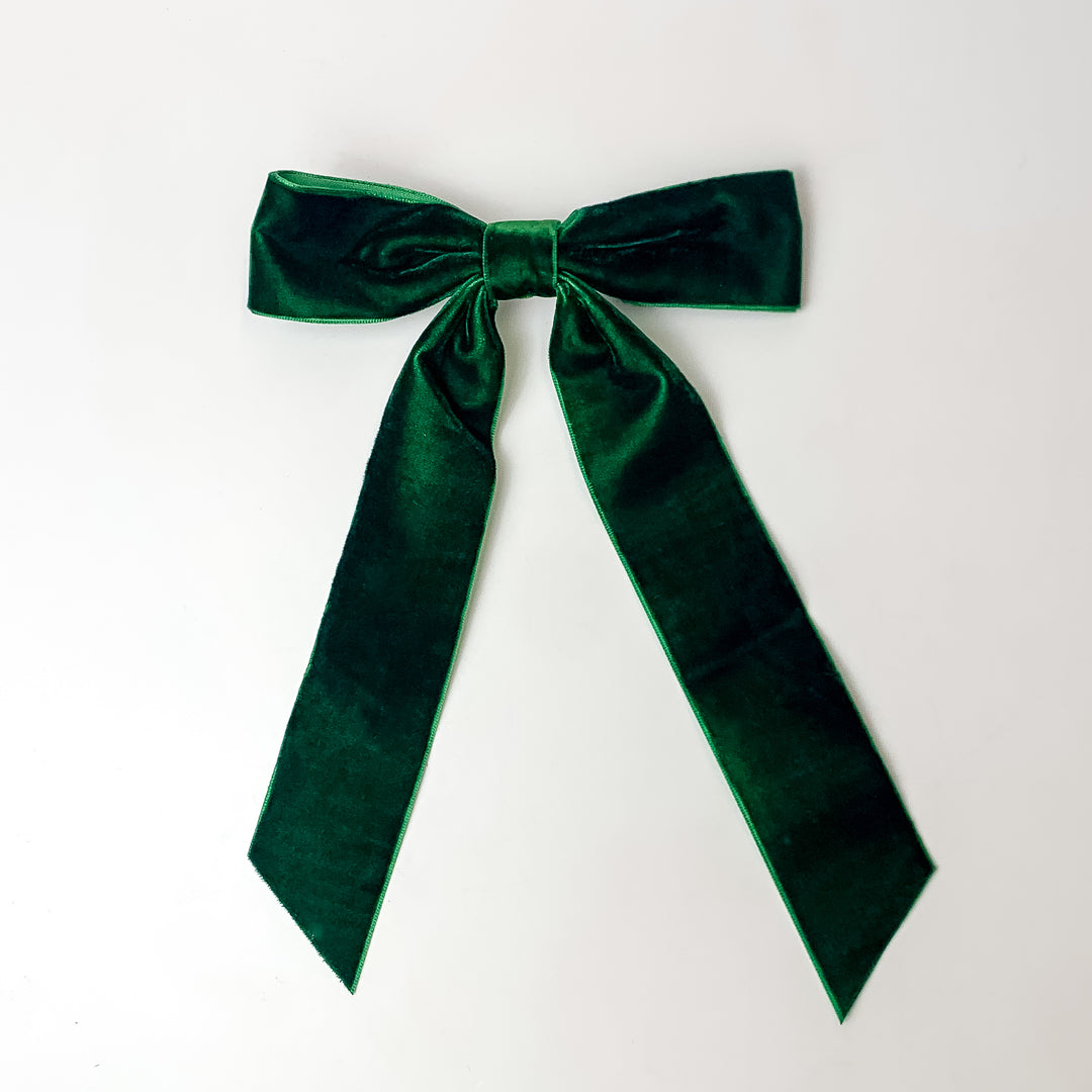 This beautiful emerald green bow is taken with a white background.