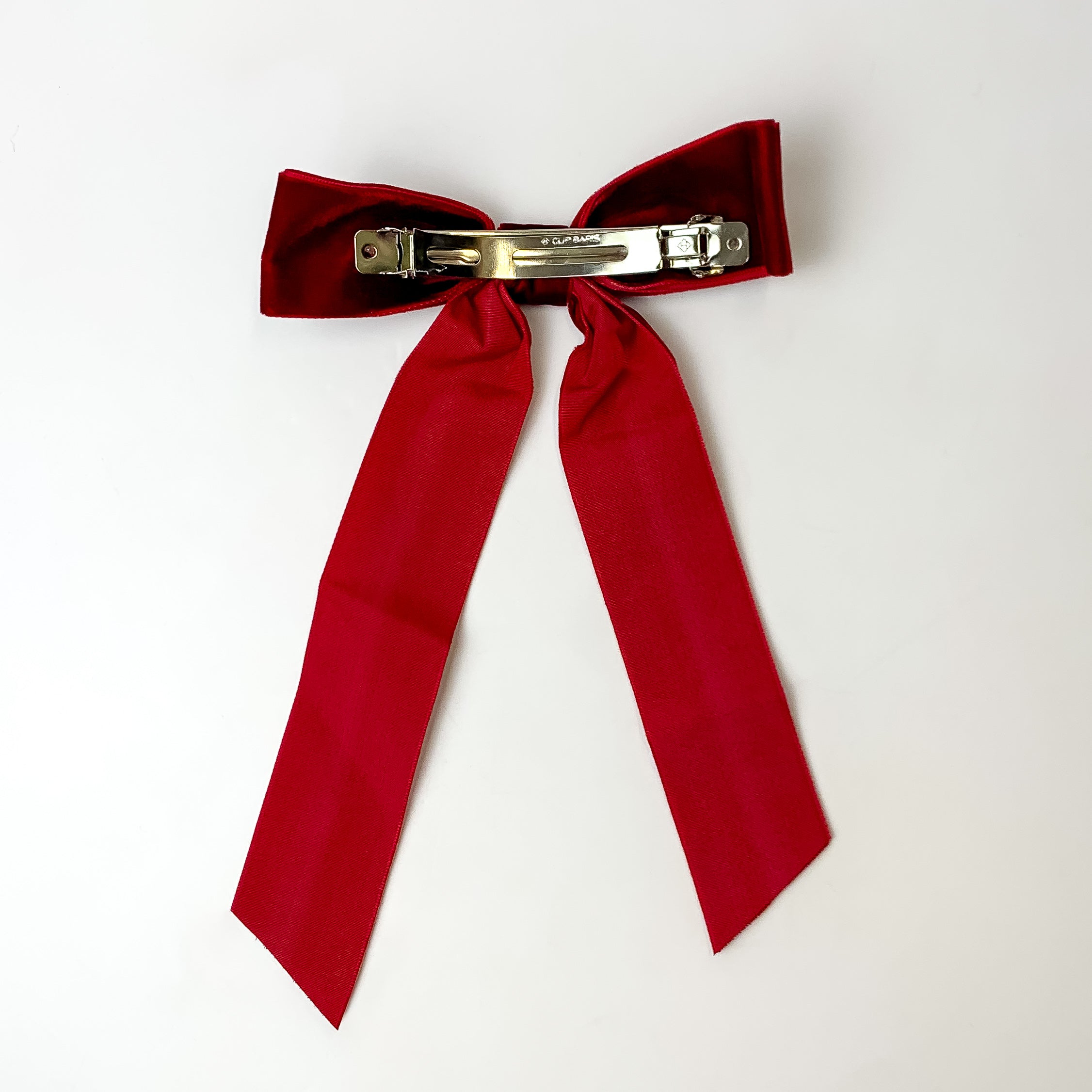 City Sunset Velvet Bow in Crimson Glory Red - Giddy Up Glamour Boutique