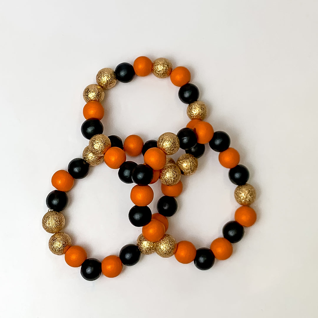 Set of 3 Stretchy Beaded Multicolored Bracelets - Giddy Up Glamour Boutique