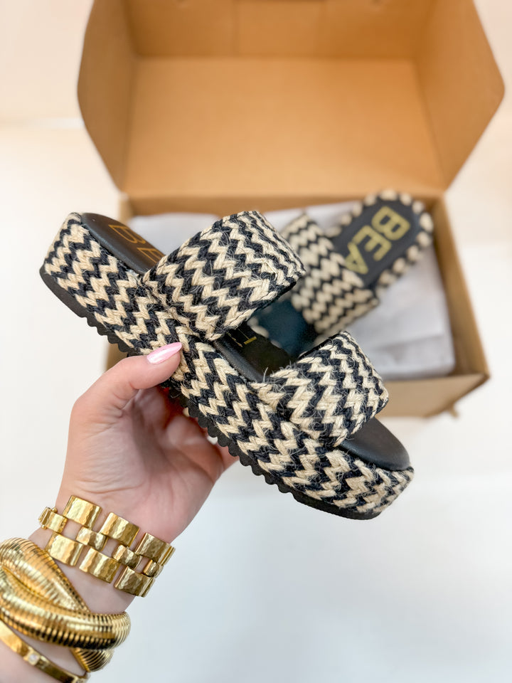 Matisse | Borderline Multi-Color Platform Sandal in Black - Giddy Up Glamour Boutique