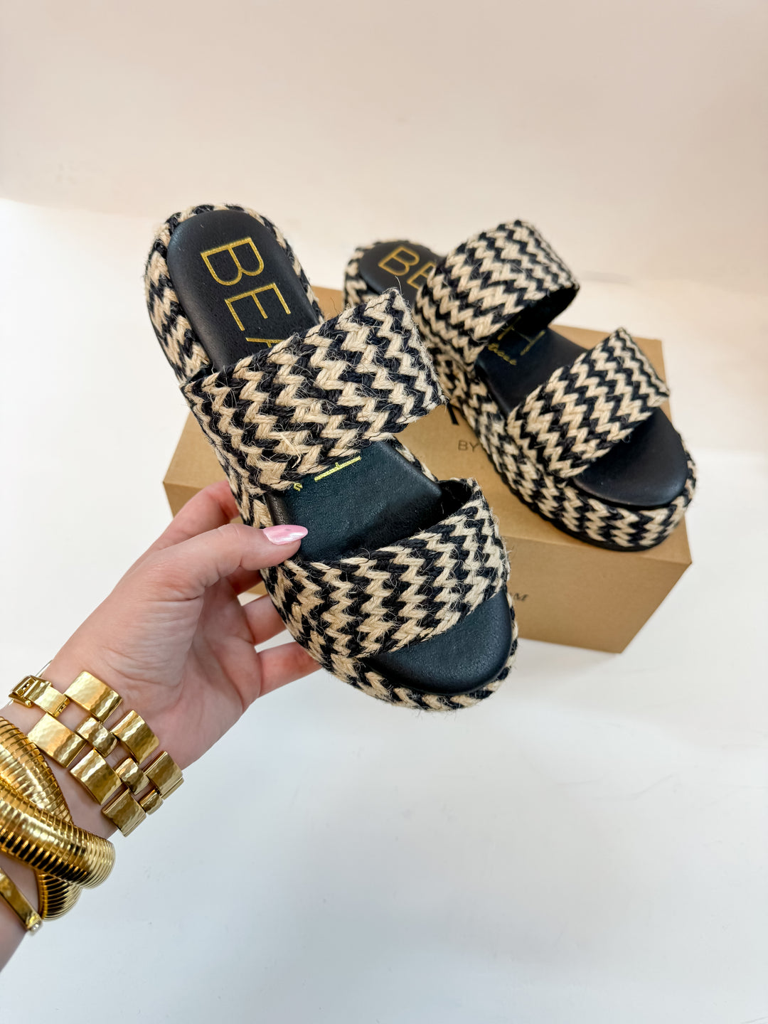 Matisse | Borderline Multi-Color Platform Sandal in Black - Giddy Up Glamour Boutique