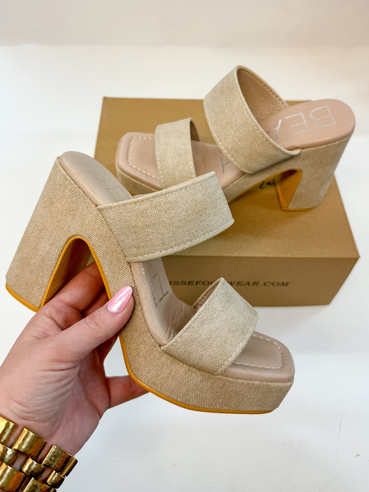 Matisse | Gem Heeled Sandal in Sand Beige - Giddy Up Glamour Boutique