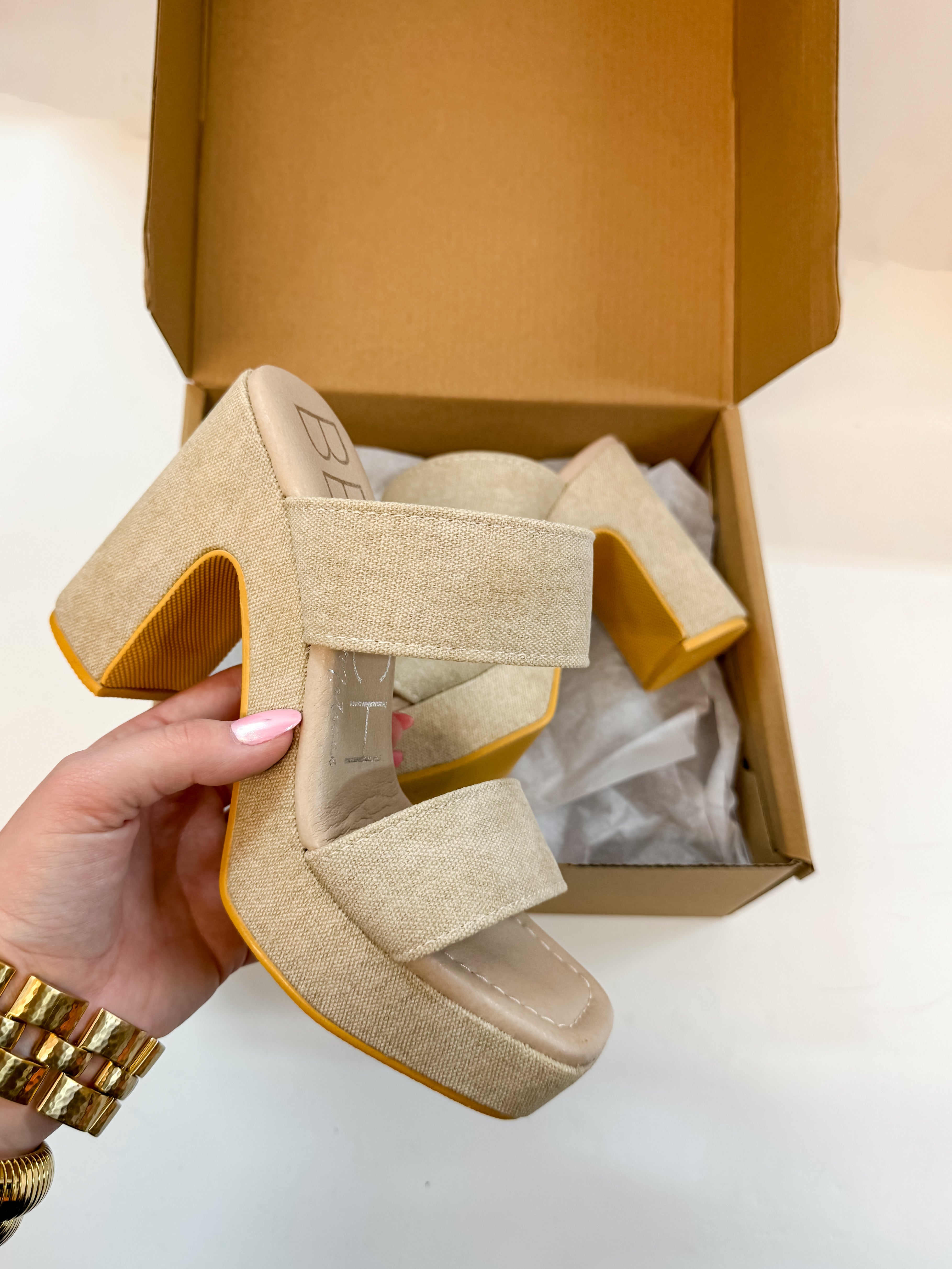Matisse | Gem Heeled Sandal in Sand Beige - Giddy Up Glamour Boutique