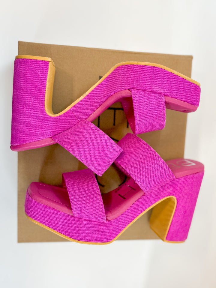 Matisse | Gem Heeled Sandal in Magenta - Giddy Up Glamour Boutique